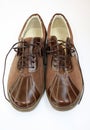 Pair of brown shoes Royalty Free Stock Photo