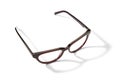 Pair of Burgundy Eyeglasses on white background