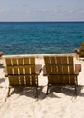 Pair of Chairs on Beach Resort Royalty Free Stock Photo