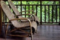 Pair of chairs at room balcony Royalty Free Stock Photo