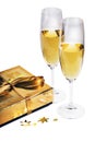 Pair of champagne flutes Royalty Free Stock Photo