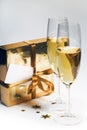 Pair of champagne flutes Royalty Free Stock Photo