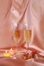 Pair of champagne flutes Royalty Free Stock Photo