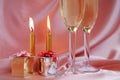 Pair of champagne flutes Royalty Free Stock Photo