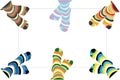 Pair cheerful striped socks