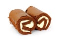 Pair Chocolate and Cream Filled Rolls