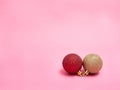 Pair of christmas balls ornament Royalty Free Stock Photo