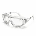 A pair of clear protective goggles for safety and safety gear Royalty Free Stock Photo