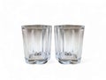 Pair of Clear Ribbed Glass Tumblers Royalty Free Stock Photo