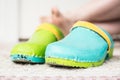 Pair of colorful clogs