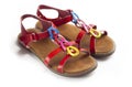 Pair of colorful female sandals