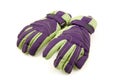 Pair of colorful ski gloves Royalty Free Stock Photo