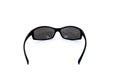 Pair of cool, macho, black open sun glasses on white background