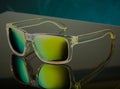 Pair of cool modern sunglasses. Royalty Free Stock Photo