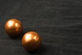 pair of copper Chinese balls Baoding Royalty Free Stock Photo