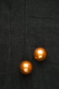 pair of copper Chinese balls Baoding Royalty Free Stock Photo