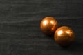 pair of copper Chinese balls Baoding Royalty Free Stock Photo