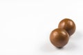 Pair of copper Chinese balls Baoding Royalty Free Stock Photo