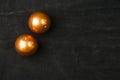 pair of copper Chinese balls Baoding Royalty Free Stock Photo