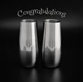 Pair Of Copper Goblets With Congratulations Text