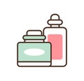 Pair of Cosmetic Products Vector Illustration Royalty Free Stock Photo