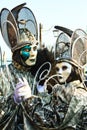 A Pair of Costumed Revelers of the Carnival of Venice