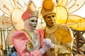 A Pair of Costumed Revelers of the Carnival of Venice