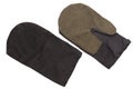 Pair of cotton mittens. hands protection. isolated