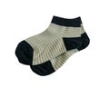 A pair of cotton socks. Striped pattern and star pattern. Children`s socks. Cotton. Isolated item
