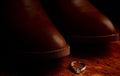 Cowboy boots and wedding ring