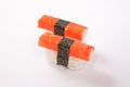 Pair of Crab stick Sushi Royalty Free Stock Photo