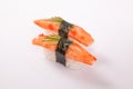 Pair of Crabstick Sushi Royalty Free Stock Photo