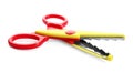 Pair of craft scissors on white Royalty Free Stock Photo