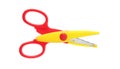 Pair of craft scissors on white