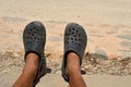 A Pair Of Croc Shoes Royalty Free Stock Photo