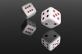 Casino, betting, gambling addiction, concept of luck and random, 3d render