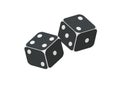 A pair of dice. Simple flat illustration.