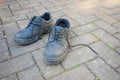 Steel Toe Capped Work Boots Royalty Free Stock Photo