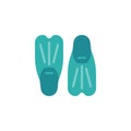 Pair of diving fins for swimming flat icon
