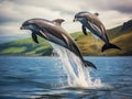 Pair of Dolphins Royalty Free Stock Photo