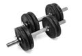 Pair of dumbbells isolated over white