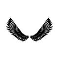 Pair of eagle wings icon, simple style Royalty Free Stock Photo