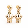 Diamond Crown Earrings: Ndebele-inspired Motifs In Gold