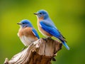 Pair of Eastern Bluebirds Royalty Free Stock Photo