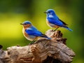 Pair of Eastern Bluebirds Royalty Free Stock Photo