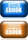 Pair of ebook icon button. Royalty Free Stock Photo