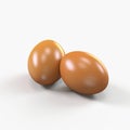 Ultra Realistic 4k Eggs On White Background - 3d Model Royalty Free Stock Photo