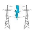 Pair of electrical towers