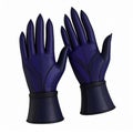 Pair of Elegant Dark Blue Leather Gloves Royalty Free Stock Photo