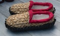 A pair of esparto clogs Royalty Free Stock Photo